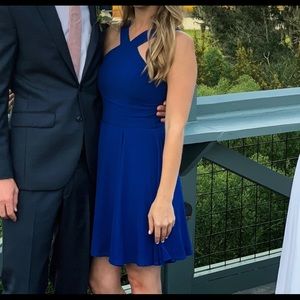 Lulus FOREVERMORE BLUE SKATER DRESS